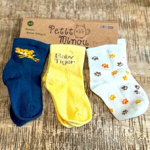 Brand New 3 Set Of Bamboo Baby Socks. 12/24 months